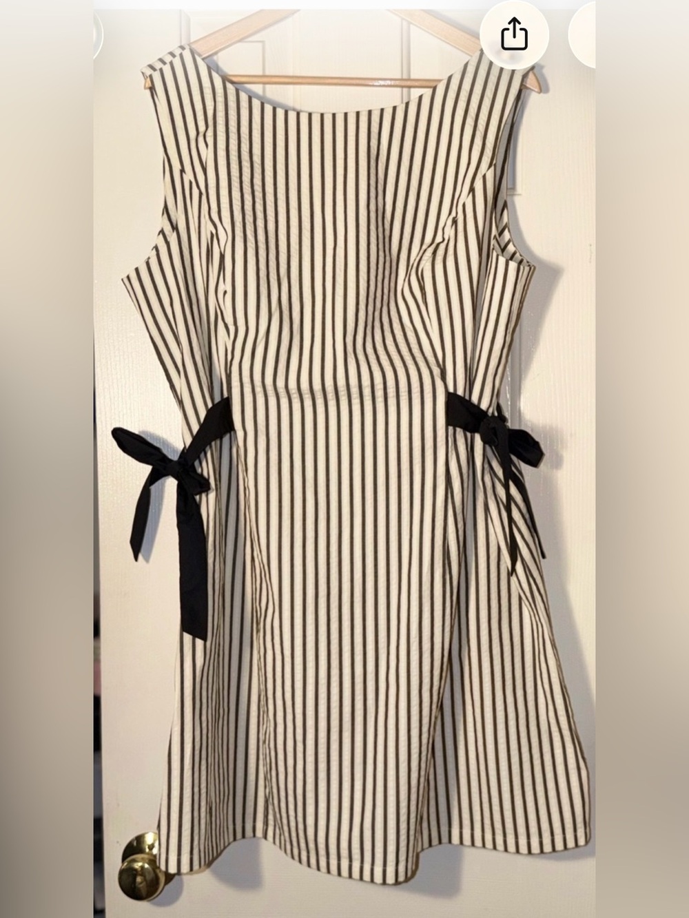 Wild Fable Black White Striped Side Tie Bow Mini Dress Women’s XXL